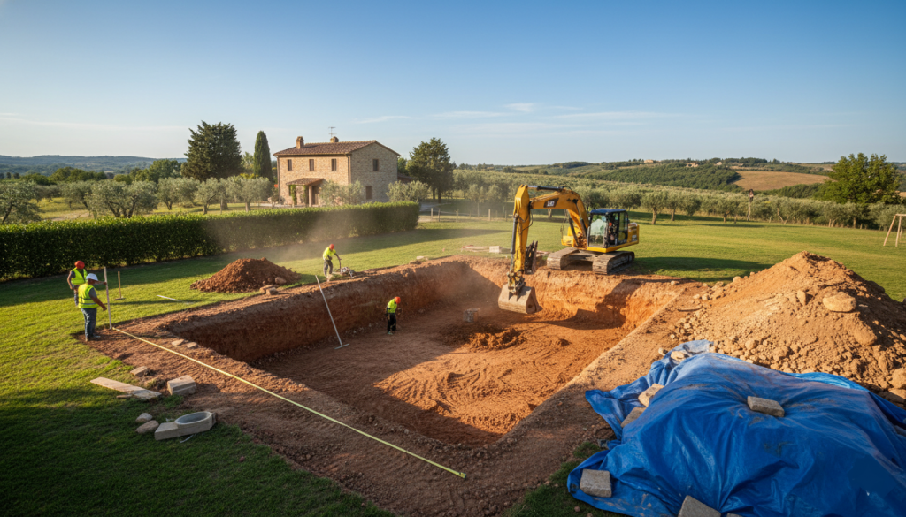 Travaux de terrassement de piscine